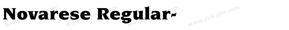 Novarese Regular字体转换